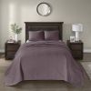 Reversible Bedspread Set Purple Queen
