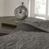 Reversible Bedspread Set Dark Grey Queen