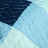 [Shipshape] Vermicelli-Quilted Patchwork Plaid Quilt Set Full/Queen