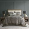 5 Piece Jacquard Bedspread Set with Throw Pillows